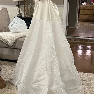 2-Ring White Hoop Skirt